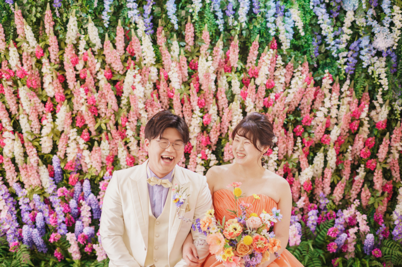 明るいご新郎様のおかげで撮影は終始笑顔に