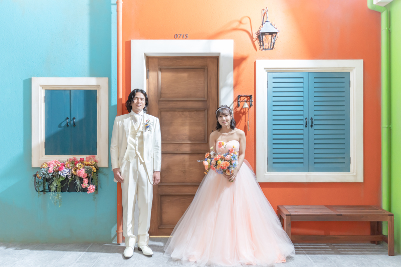 ブーケを持ち替えて