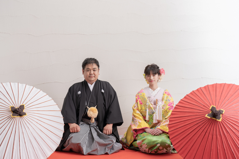 番傘を使って和の雰囲気に