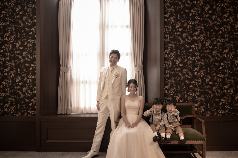 家族そろっての記念撮影