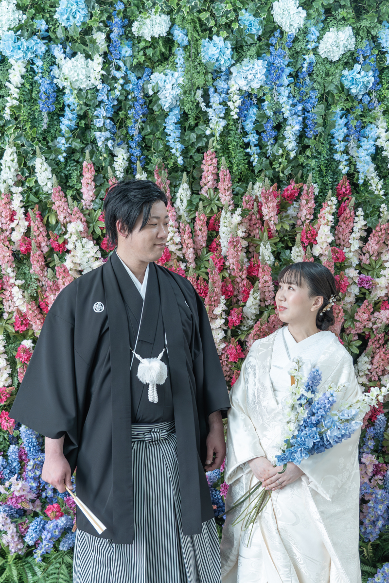 ルピナスのフラワーウォール