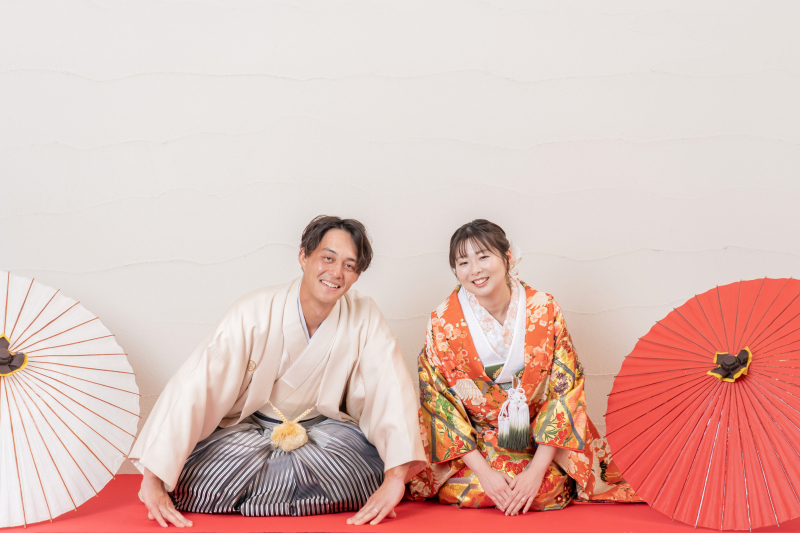 和の情景に咲くおふたりの笑顔♡