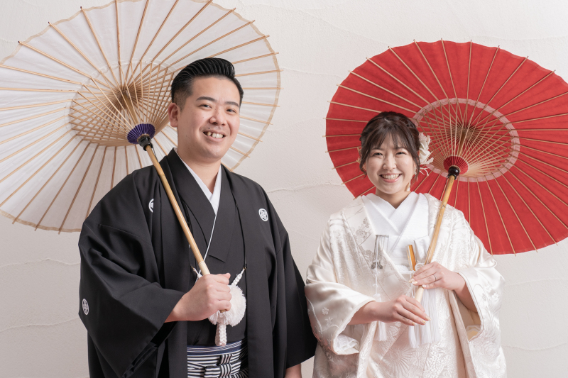 スタジオでは和装の撮影