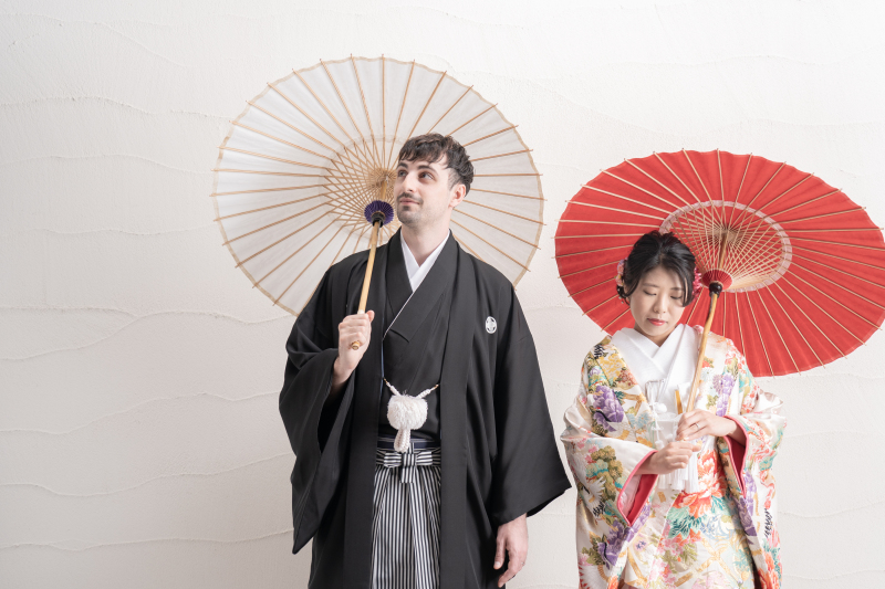 撮影は和装からはじまります