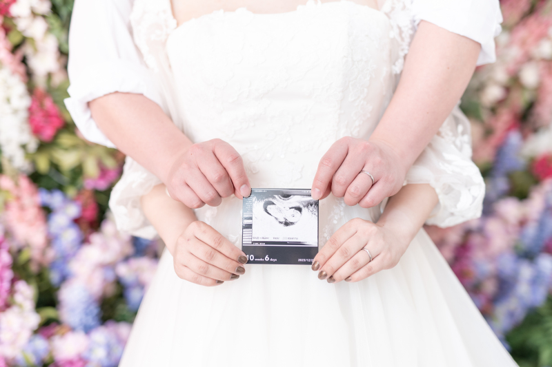 エコー写真を重ねて・・