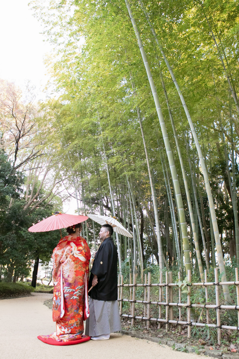 竹林でのバックショット