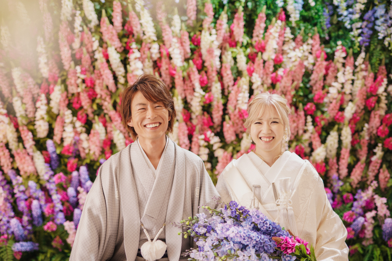 ルピナスのお花に囲まれて