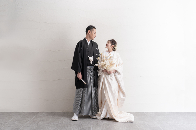 紋付袴と白無垢から撮影スタート♪