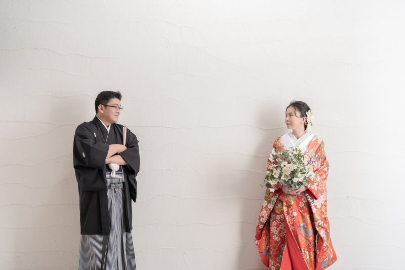 スタジオ撮影は和装で