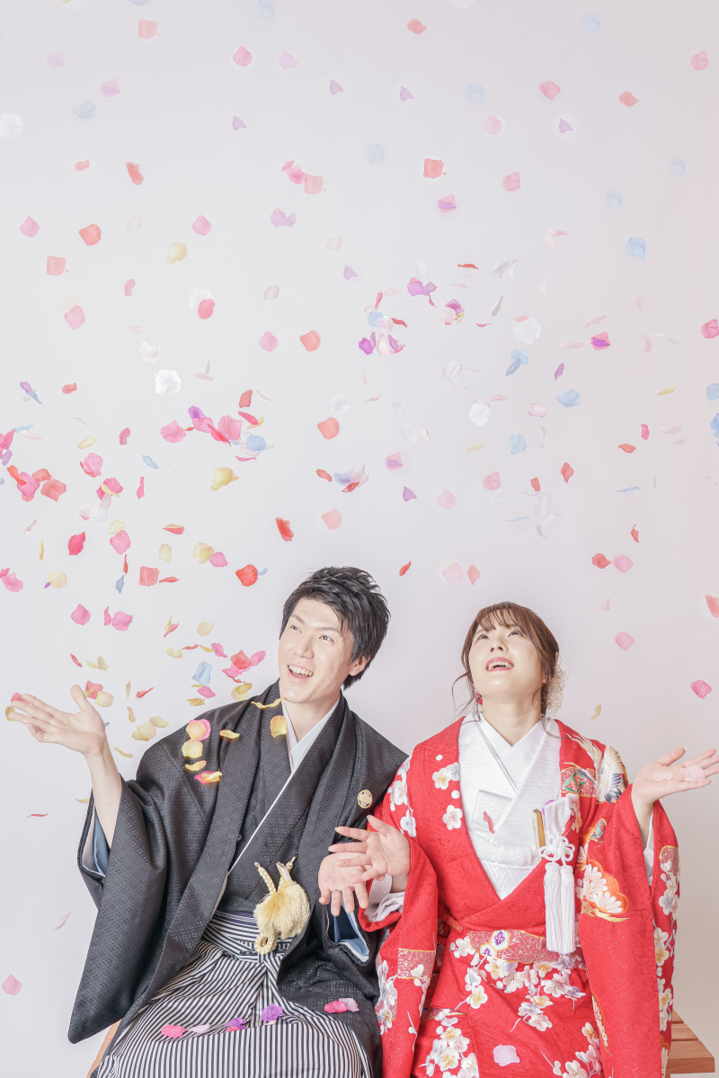 和装×フラワーシャワー