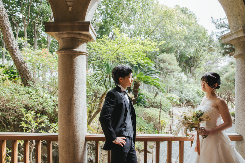 テラスでの撮影も