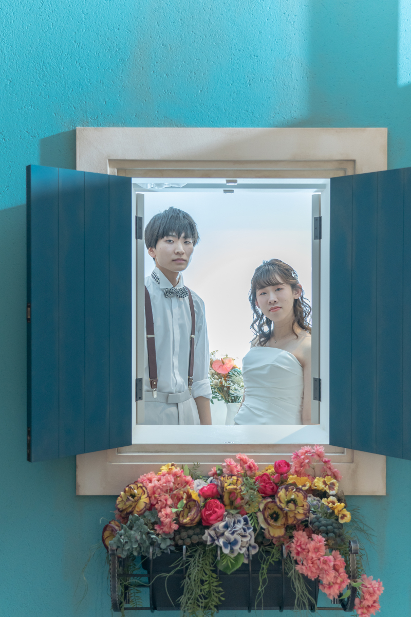 青が好きなおふたり♪