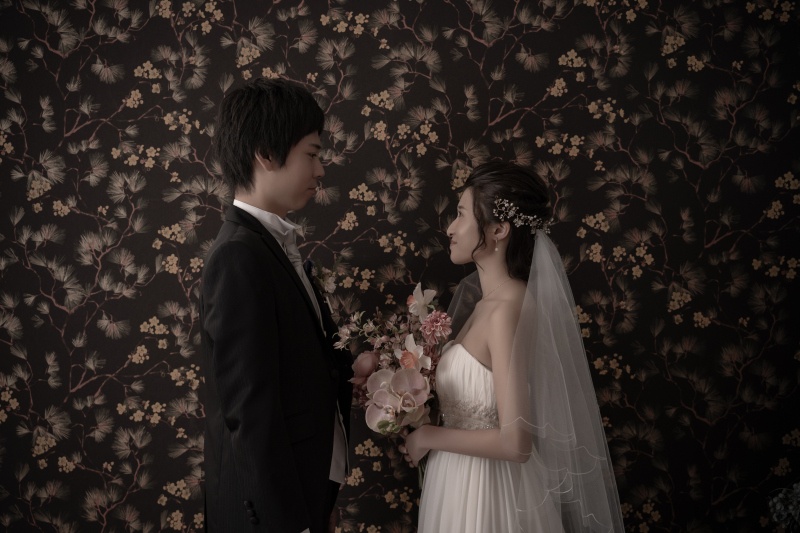 ベールを付けて