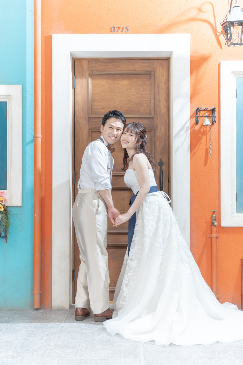 サッシュリボンをつけて