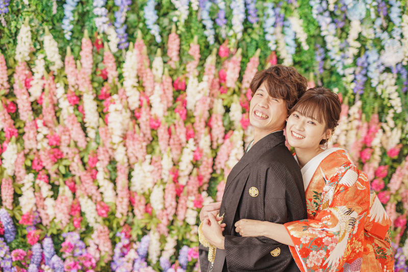 華やかなルピナスに囲まれて