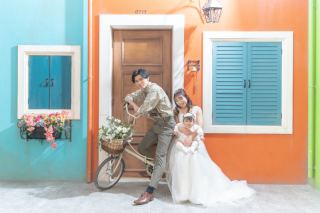 家族3人のウェディングフォト♪　＊洋装＆和装 スタジオ2着プラン＊