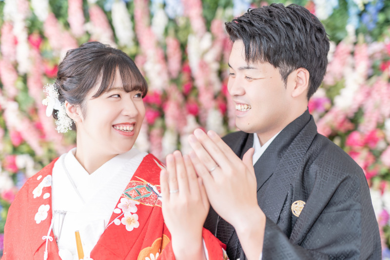 指輪のお披露目も♪