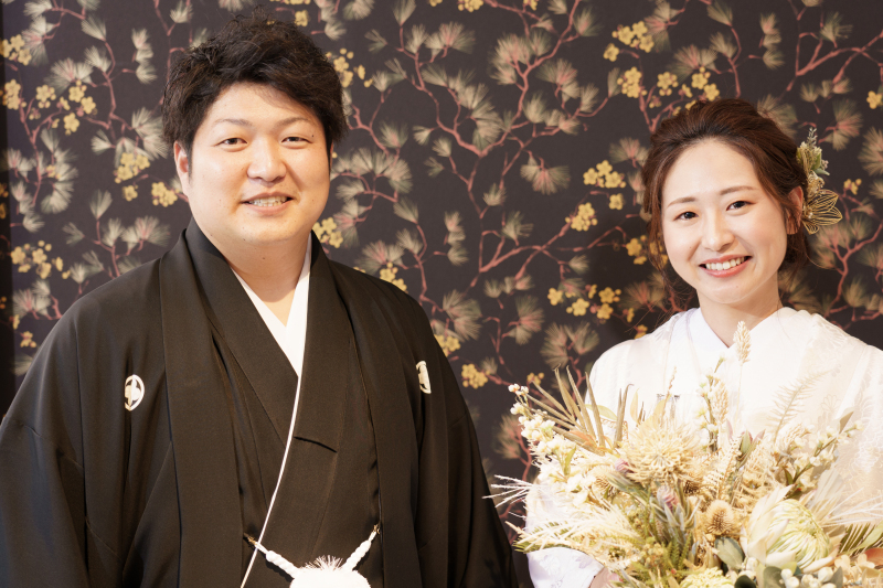 ブーケを持ち替えて