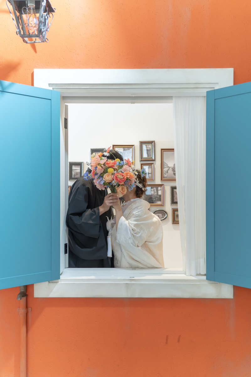 お顔隠しショット