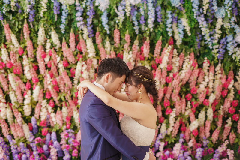 お花に囲まれて