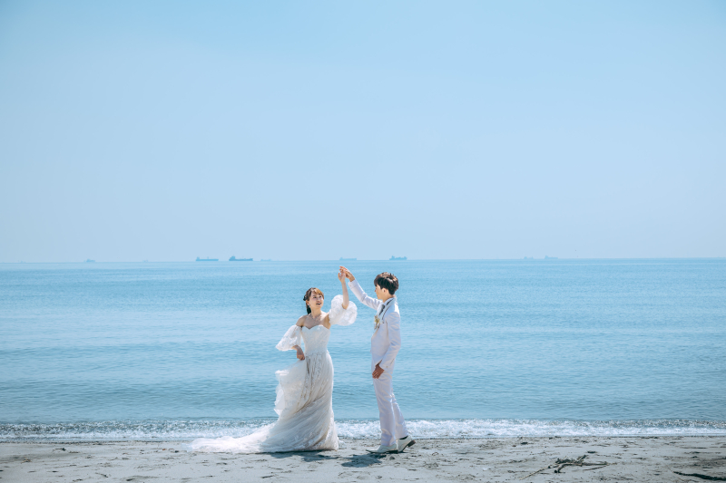 煌めく海を背に・・・♡
