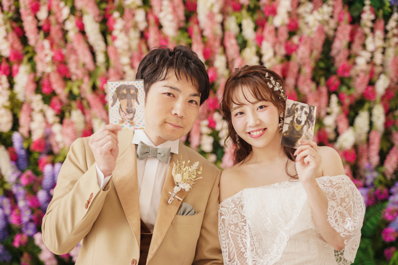 大切な愛犬のお写真と一緒に