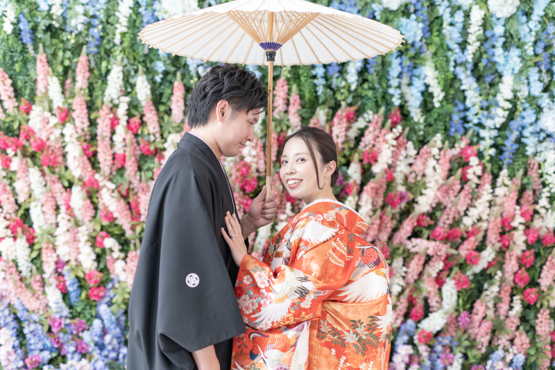 ルピナスのフラワーウォール