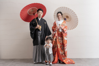 3人で和装撮影♪　～スタジオ和装1着プラン～
