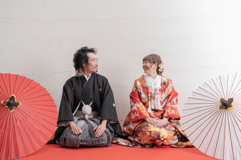 和装ならではの座りショットも