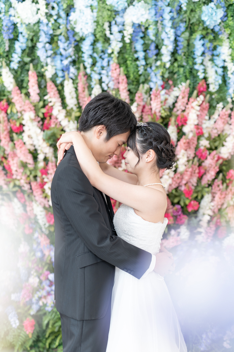 おでこを合わせて