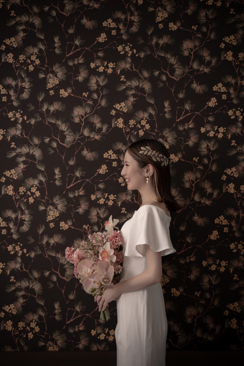 ヘアアクセサリーを引き立たせて