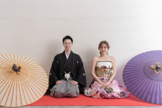 振袖×ドレスでオリエンタルドレスを　＊洋装＆和装 スタジオ2着プラン＊