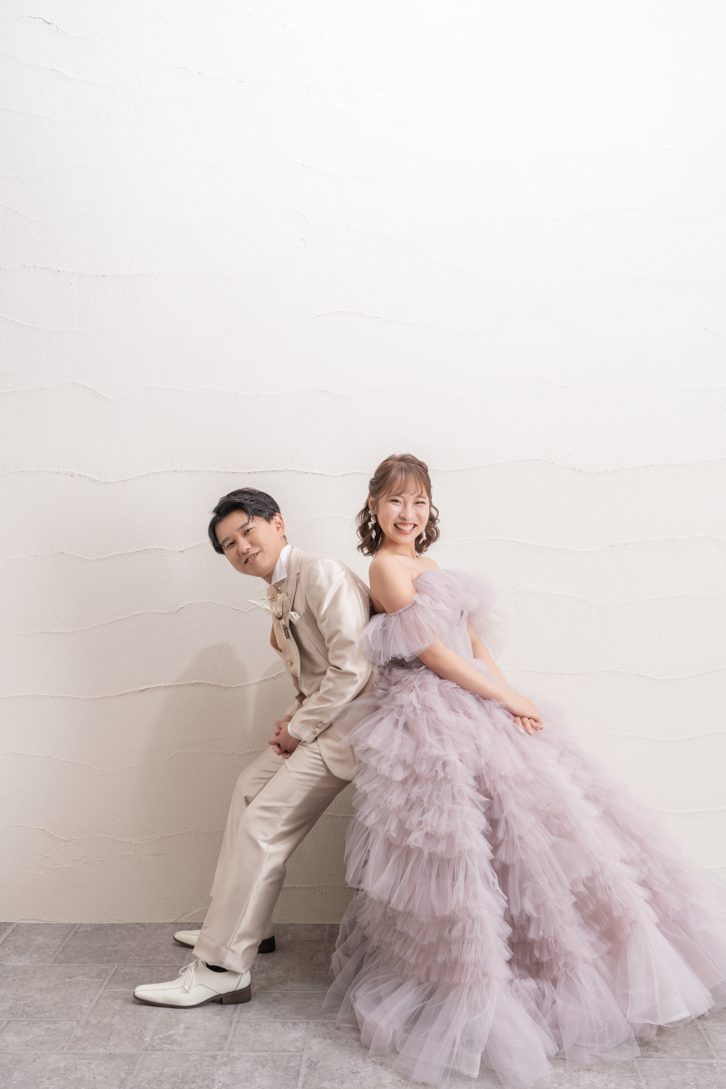 背中合わせ～♪