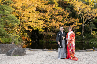 色づき始めた見浜園で　＊和装　ロケ1着プラン＊