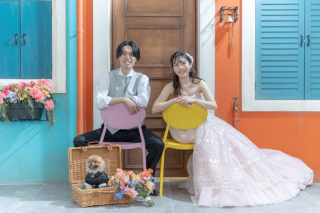 愛犬と一緒に叶えるフォトウェディング ＊洋装＆和装 スタジオ＆ロケ3着プラン＊