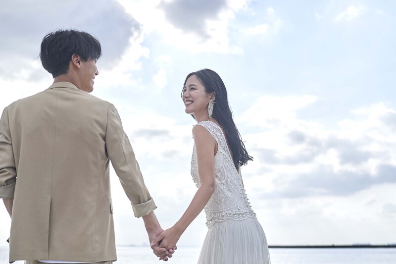 ロケーションを活かしたおふたりらしい一枚を