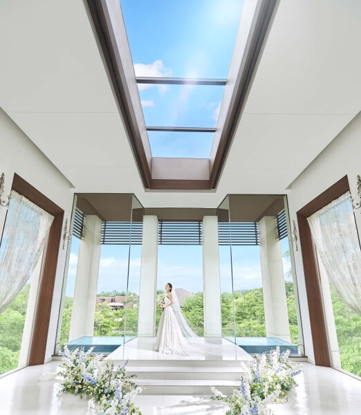 どこまでも広がる天空のチャペルで撮影を