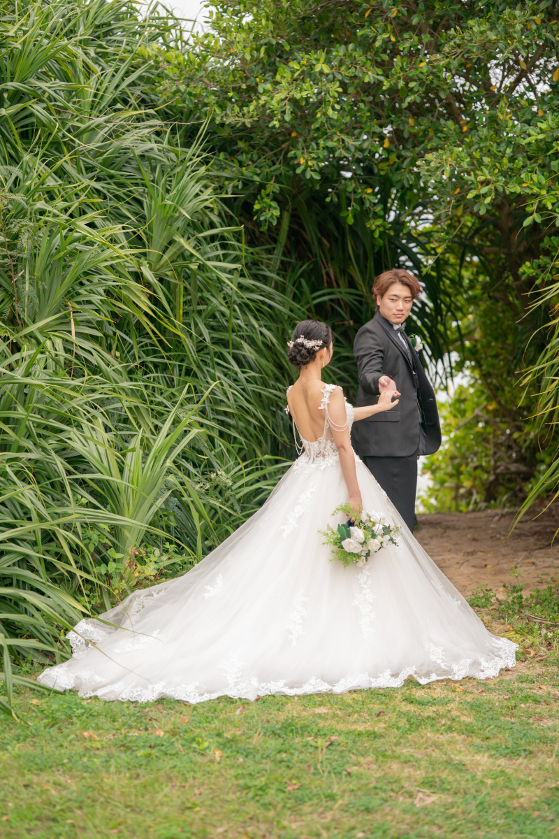 グリーンに包まれて、はじまりの一枚