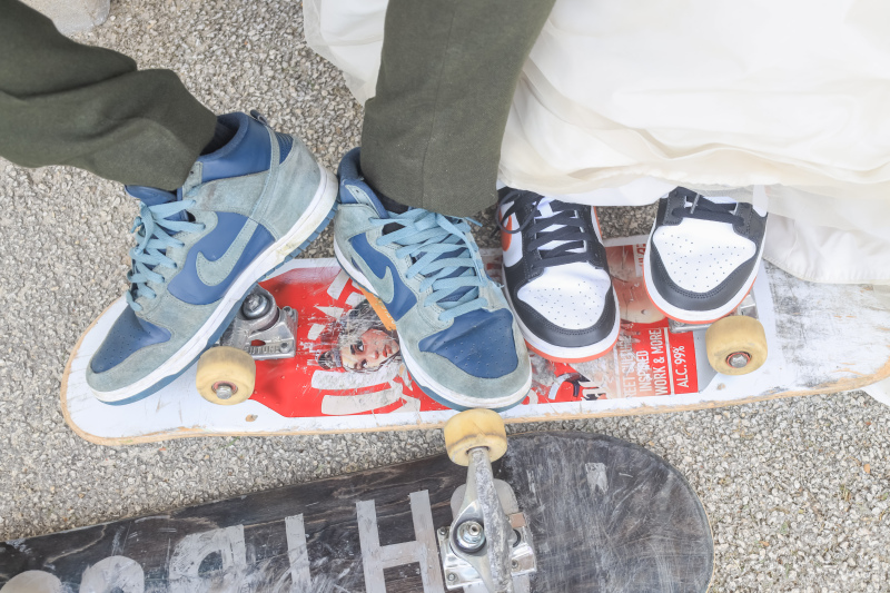 足元にも、ふたりらしさを