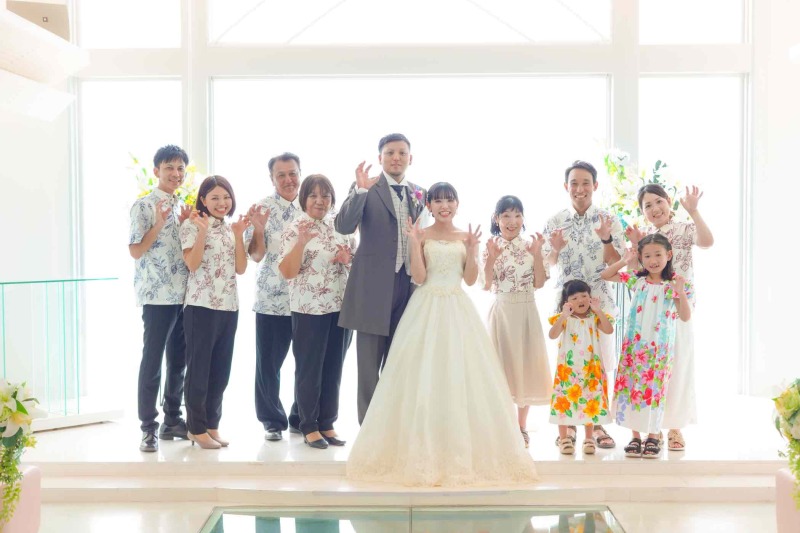 チャペルで挙式風撮影&集合写真