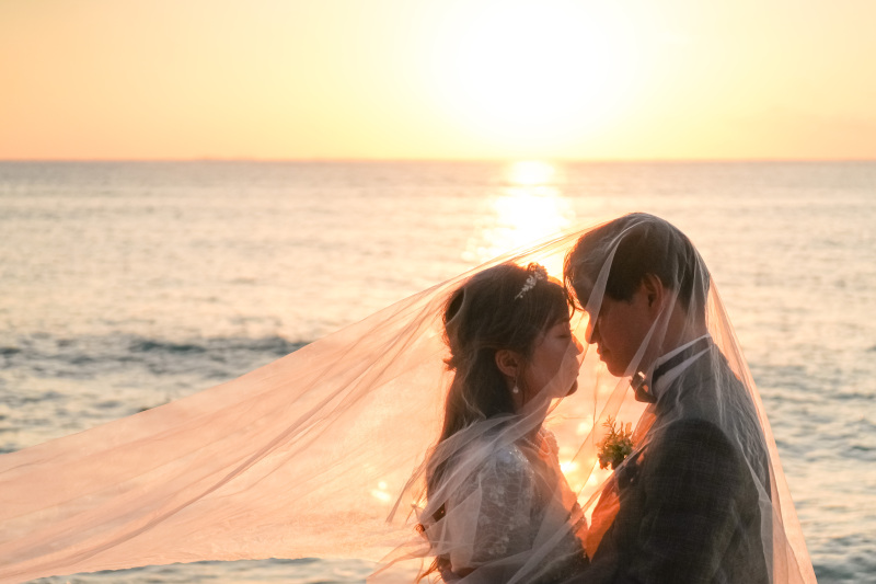 夕日に包まれて