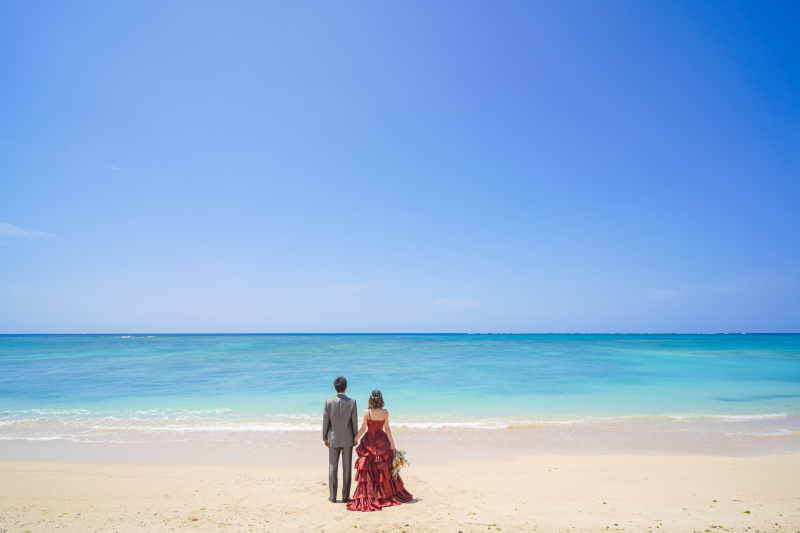 水平線を望むバックショット