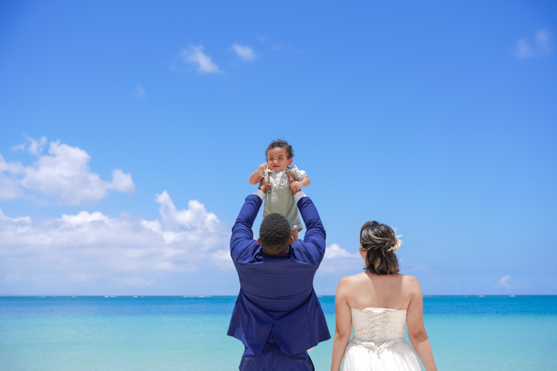 パパの愛情、空まで届け!