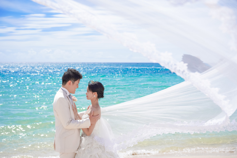 風に揺れるベールも主役級