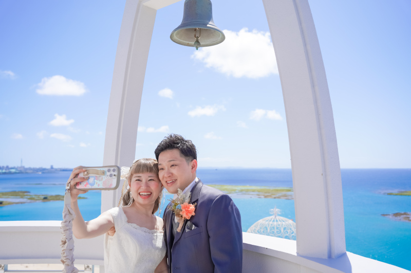 ふたりの笑顔もセルフで記録中♪