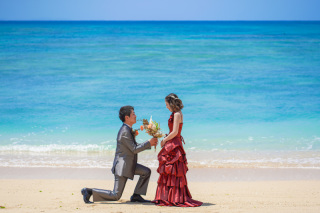 夏先取り！？晴天でのビーチフォト