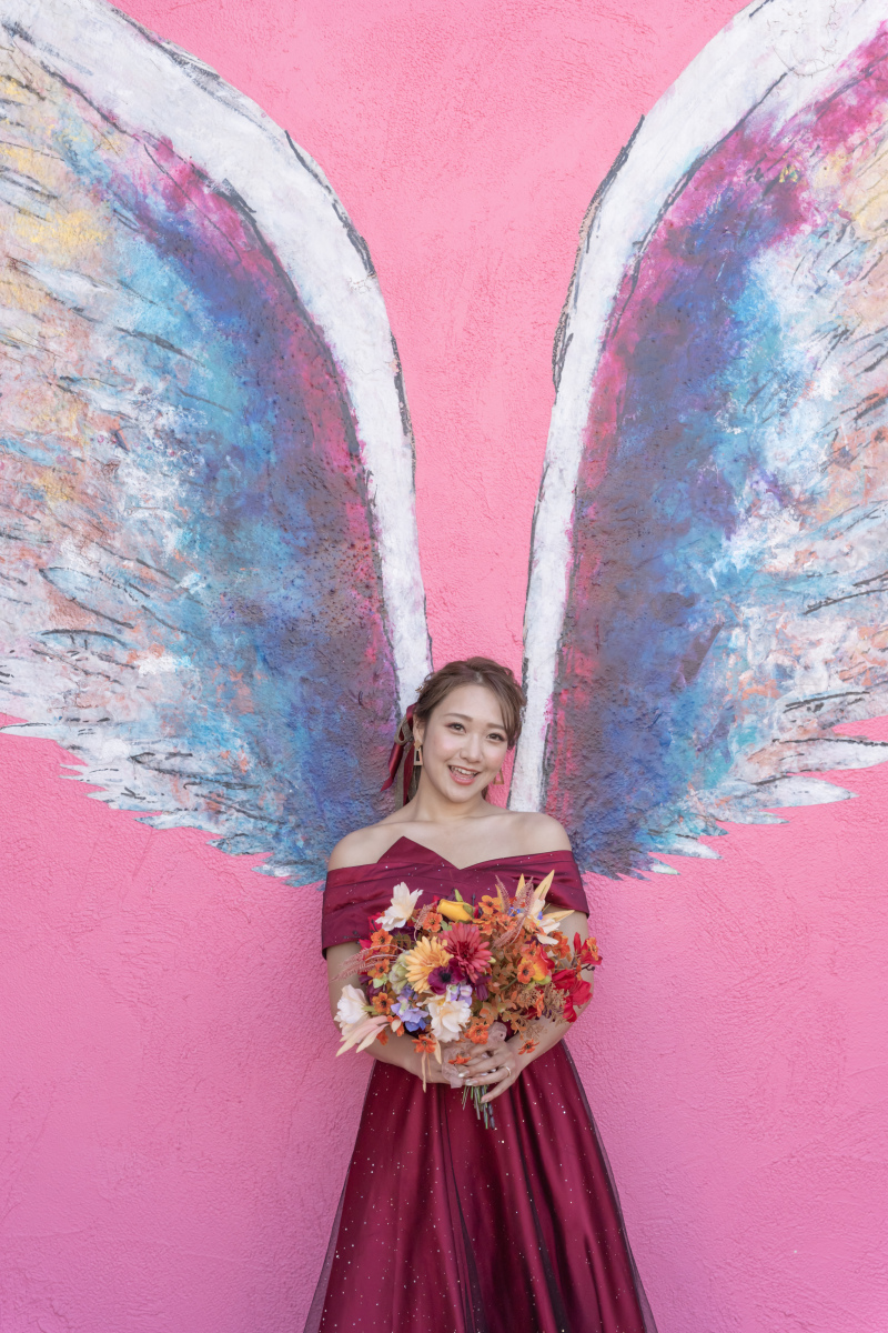 翼が似合う笑顔