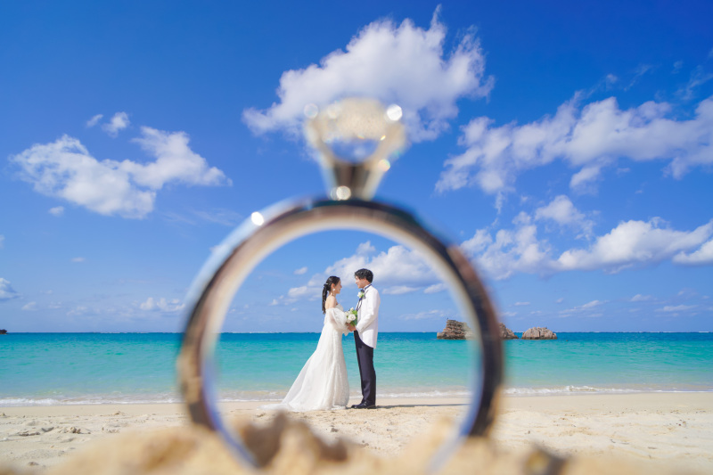 指輪オブジェで遠近法！