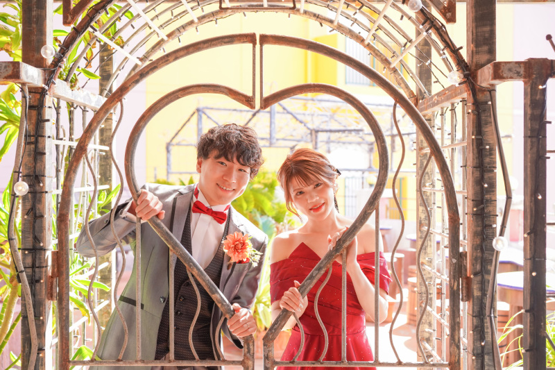 ハート越しの笑顔