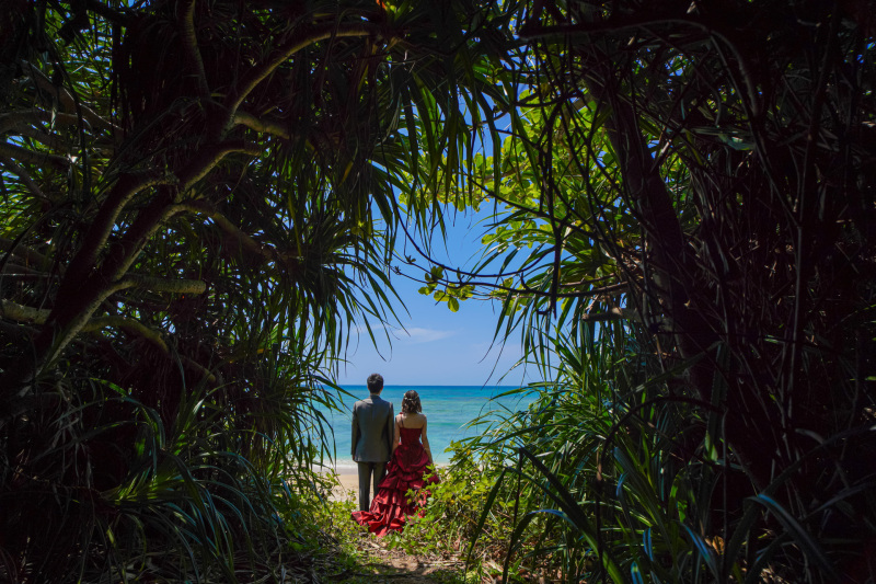 グリーンで締めるラストカット